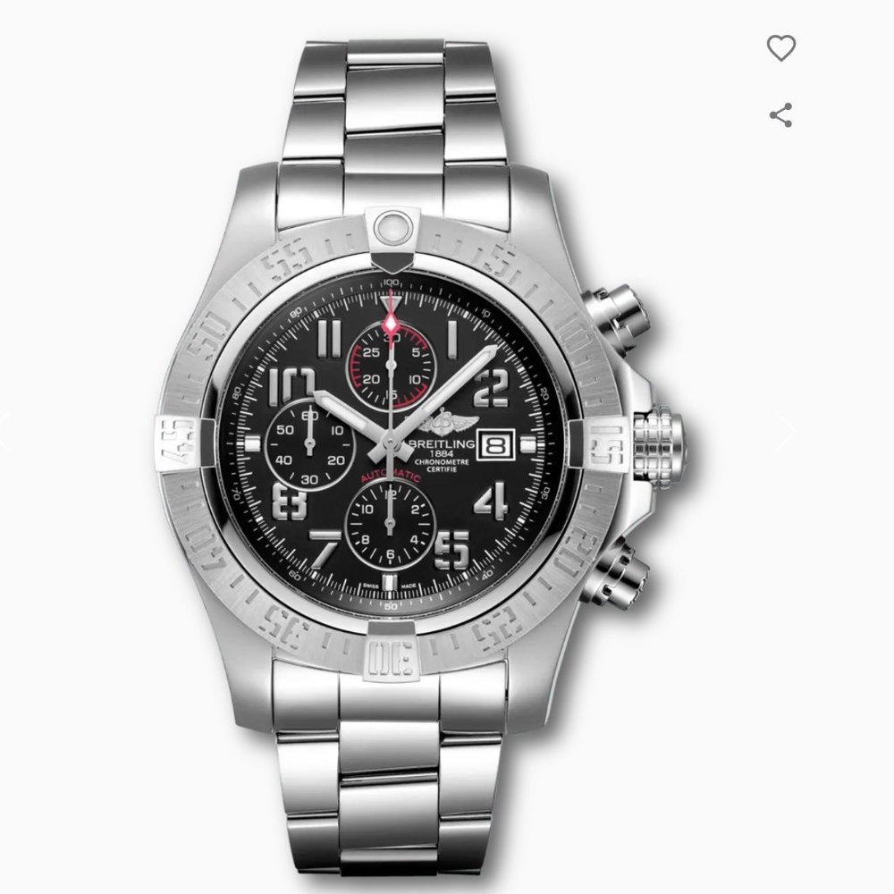 Pre-owned Swiss Made pilot's watch - Breitling Super Avenger II Price Firm